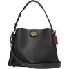 imageCoach Womens Polished Pebble Leather Willow Shoulder BagBlack