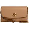 imageCoach Womens Signature Leather Chain CrossbodyTaupe