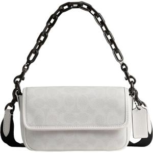 imageCoach Charter Flap Crossbody 18 WhiteBlack Sig