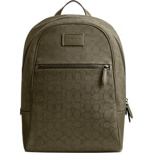 imageCoach Mens Theo Backpack in Signature Jacquard Olive Drab One SizeOlive Drab