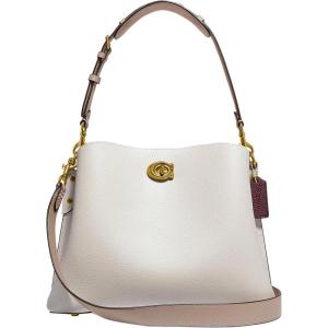 imageCoach Womens Polished Pebble Leather Willow Shoulder BagChalk