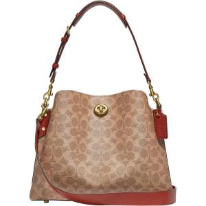 imageCoach Womens Polished Pebble Leather Willow Shoulder BagTan Rust