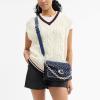 imageCoach Signature Denim Tabby Shoulder Bag with Chain LHDeep Blue Multi