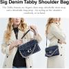 imageCoach Signature Denim Tabby Shoulder Bag with Chain LHDeep Blue Multi