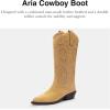imageCoach Womens Aria Tall Cowboy Boot FashionCharcoalBlack