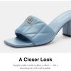 imageCoach Womens Holly Quilted Block Heel Sandal PlatformBluebell