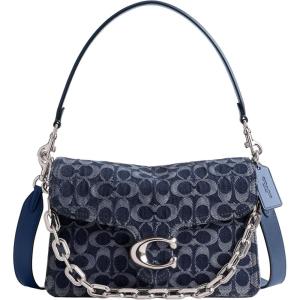 imageCoach Signature Denim Tabby Shoulder Bag with Chain LHDeep Blue Multi