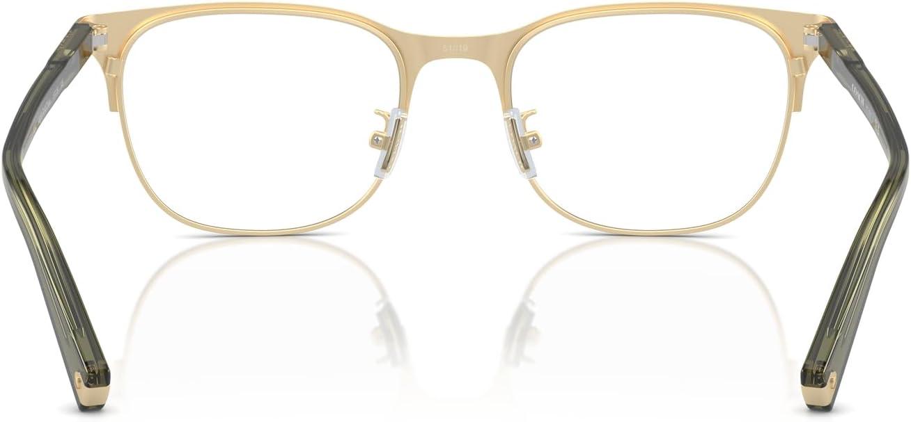 imageCOACH Mens HC5131 Rectangular Prescription Eyewear Frames Light GoldOliveDemo Lens 51 mm