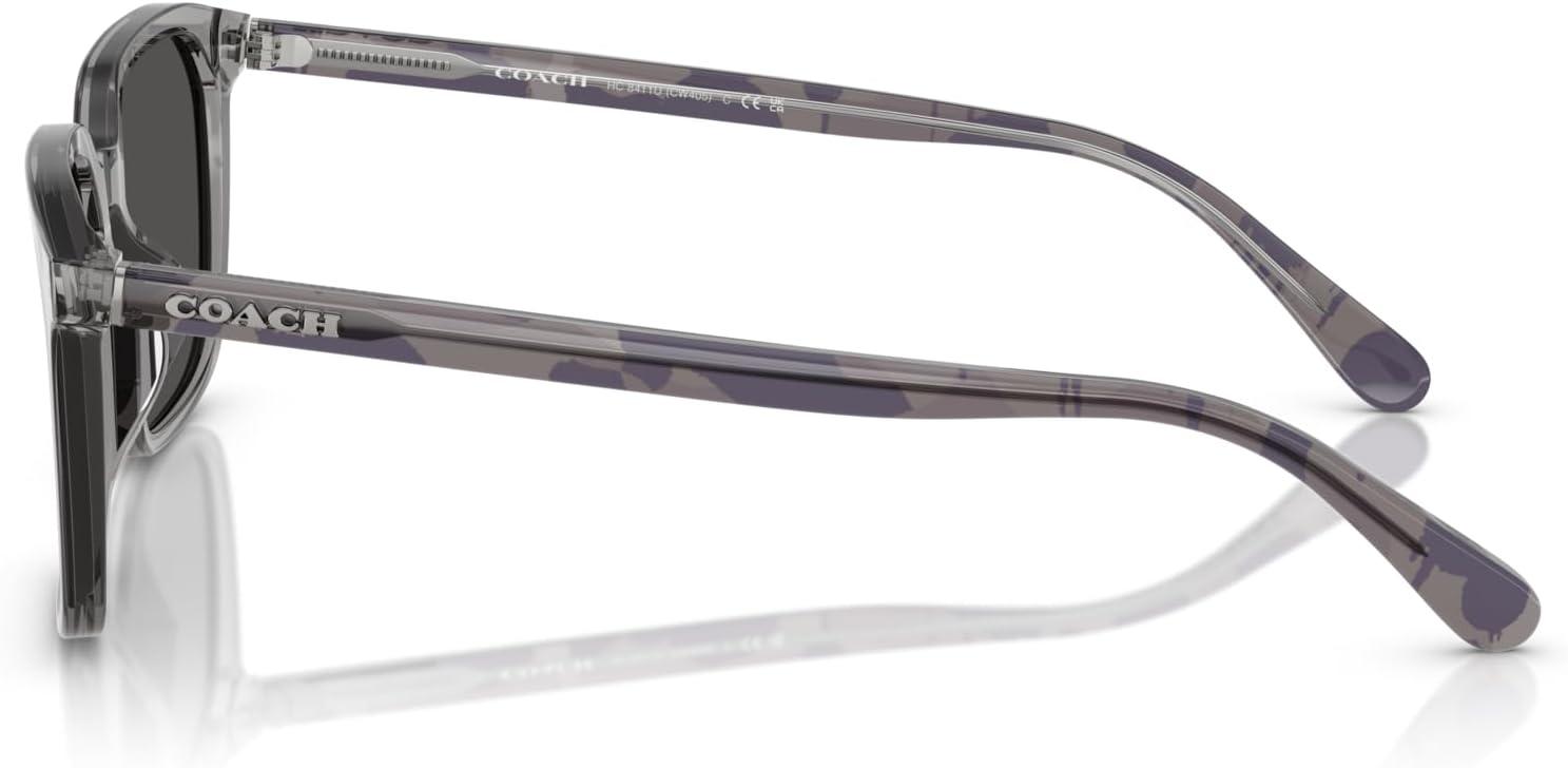 imageCOACH Mens Hc8411u Universal Fit Square SunglassesTransparent GreyGrey Solid