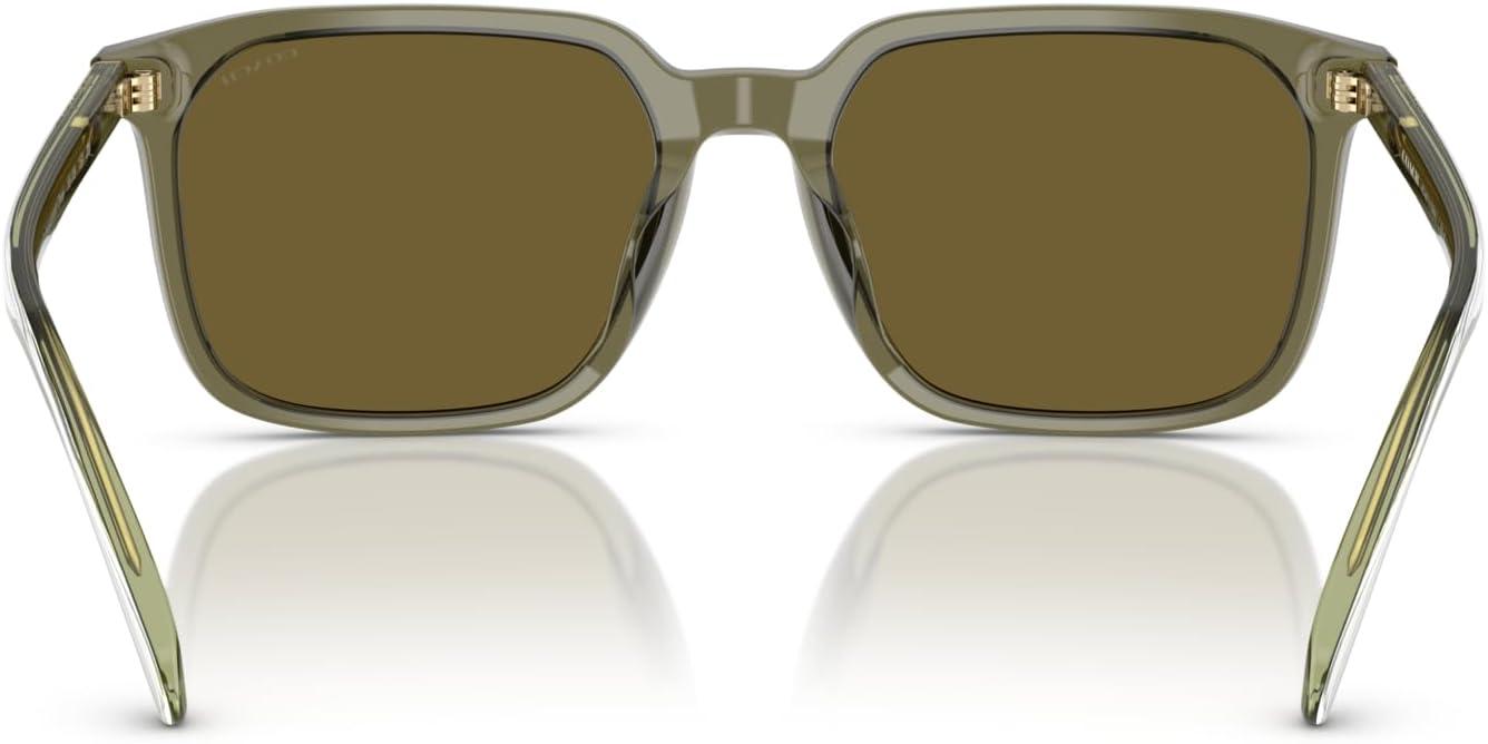 imageCOACH Mens Hc8411u Universal Fit Square SunglassesTransparent OliveArmy Solid