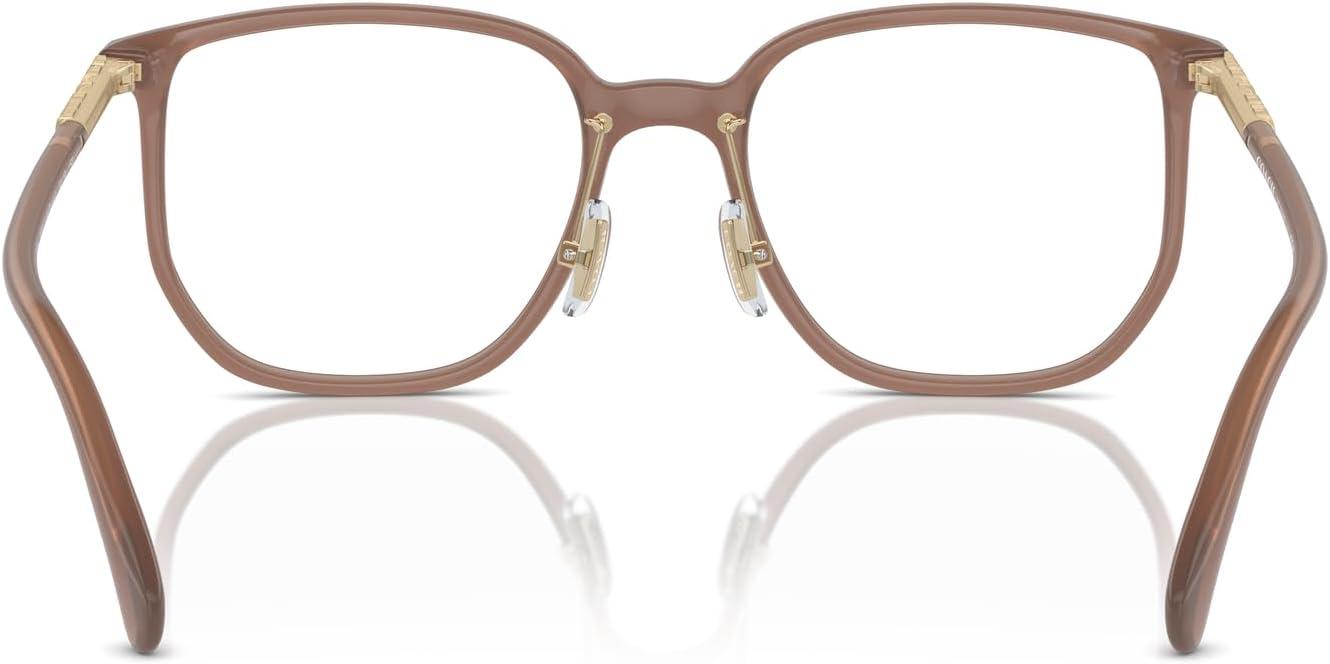 imageCOACH Womens HC6240D Square Prescription Eyewear Frames Milky Light BrownDemo Lens 54 mm