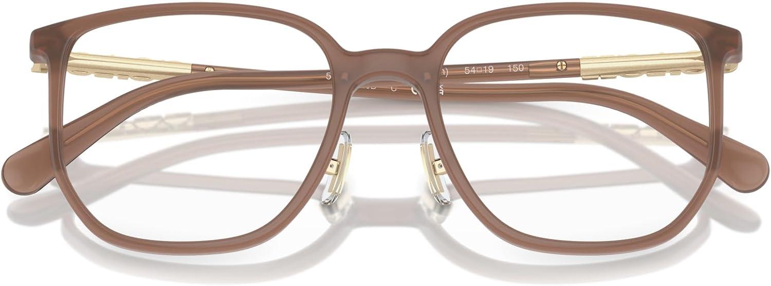 imageCOACH Womens HC6240D Square Prescription Eyewear Frames Milky Light BrownDemo Lens 54 mm