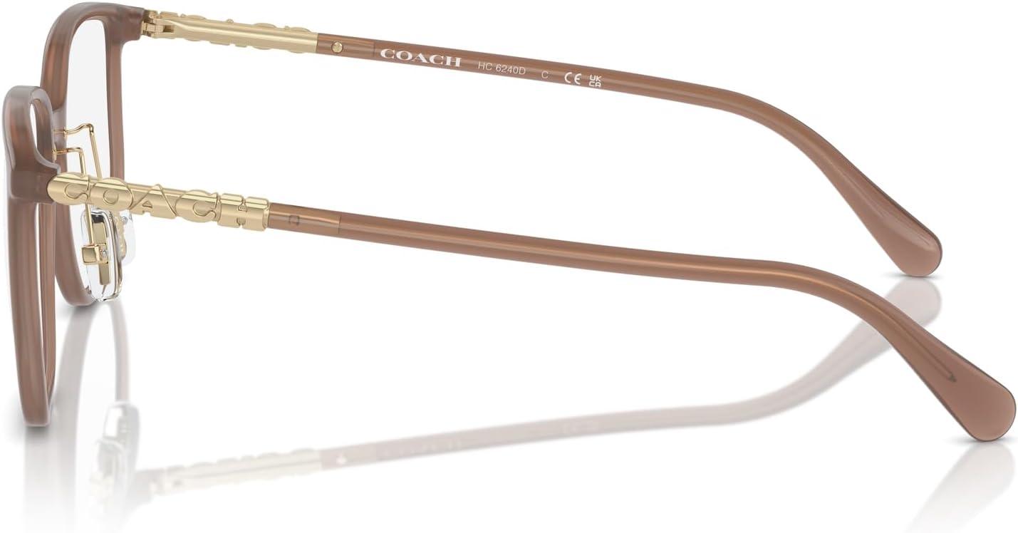 imageCOACH Womens HC6240D Square Prescription Eyewear Frames Milky Light BrownDemo Lens 54 mm