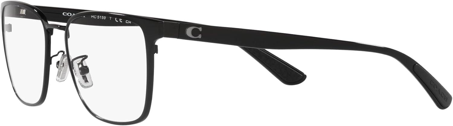 imageCoach Mens Hc5159 Rectangular Prescription Eyewear FramesShiny BlackDemo Lens
