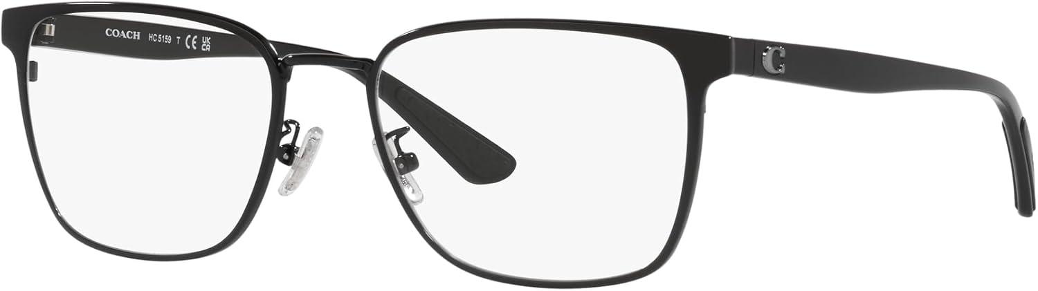 imageCoach Mens Hc5159 Rectangular Prescription Eyewear FramesShiny BlackDemo Lens