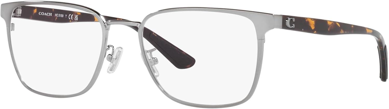 imageCoach Mens Hc5159 Rectangular Prescription Eyewear FramesShiny GunmetalDemo Lens
