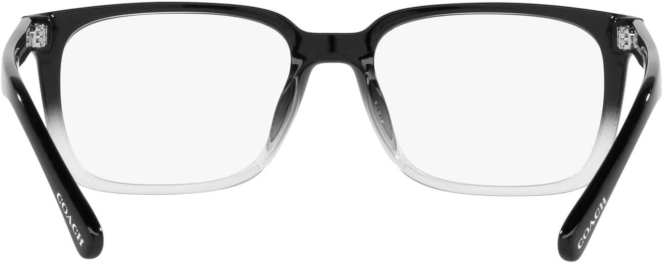 imageCoach Mens Hc8357u Universal Fit Rectangular Prescription Eyewear FramesBlack Clear GradientDemo LensGrey Solid