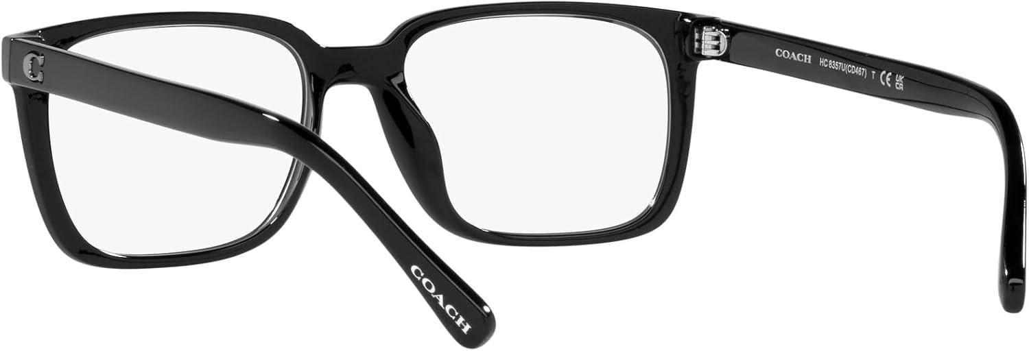 imageCoach Mens Hc8357u Universal Fit Rectangular Prescription Eyewear FramesBlackDemo LensGrey Solid