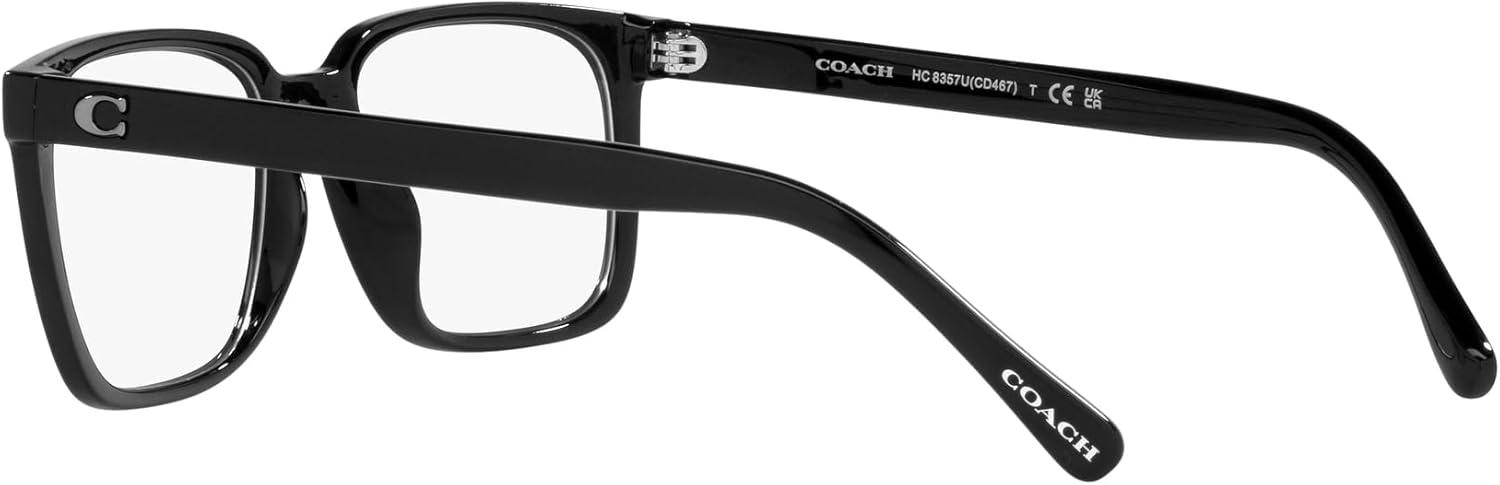 imageCoach Mens Hc8357u Universal Fit Rectangular Prescription Eyewear FramesBlackDemo LensGrey Solid