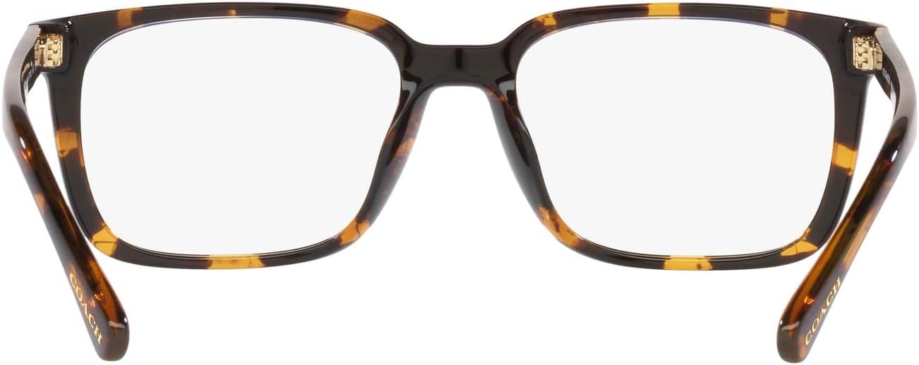 imageCoach Mens Hc8357u Universal Fit Rectangular Prescription Eyewear FramesDark TortoiseDemo LensBrown Solid