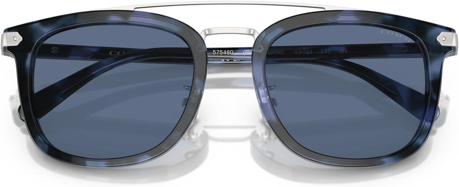 imageCoach Mens Hc8382 Square SunglassesBlue TortoiseBlue Solid