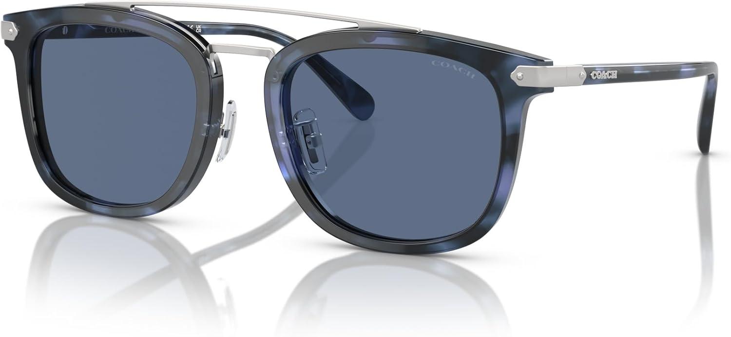 imageCoach Mens Hc8382 Square SunglassesBlue TortoiseBlue Solid