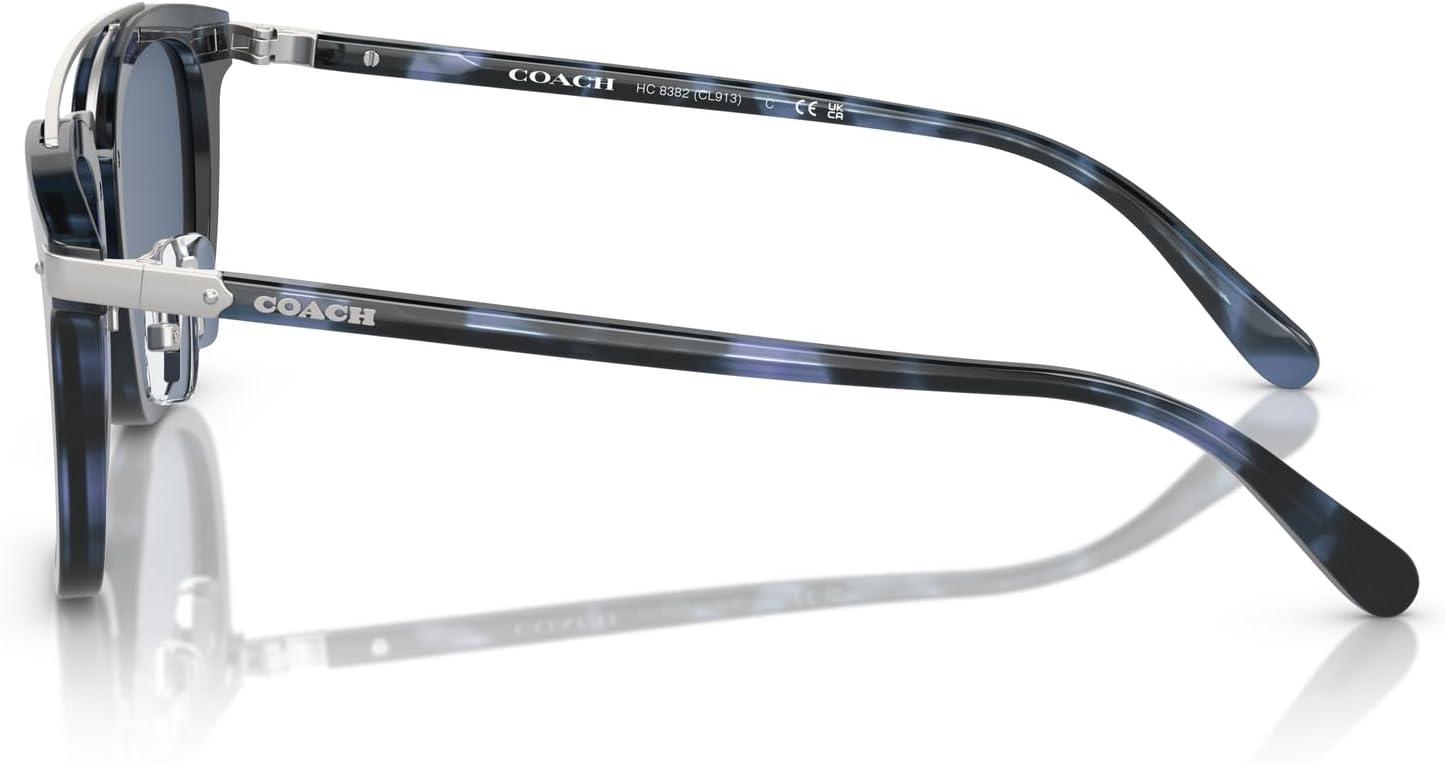 imageCoach Mens Hc8382 Square SunglassesBlue TortoiseBlue Solid