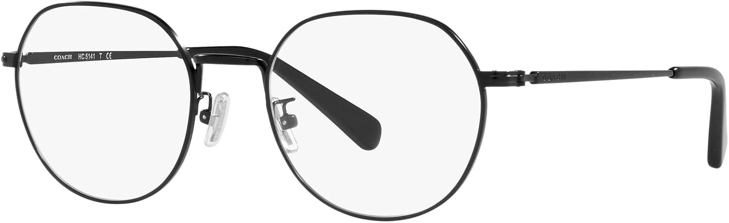 imageCoach Womens Hc5141 Round Prescription Eyewear FramesSatin BlackDemo Lens