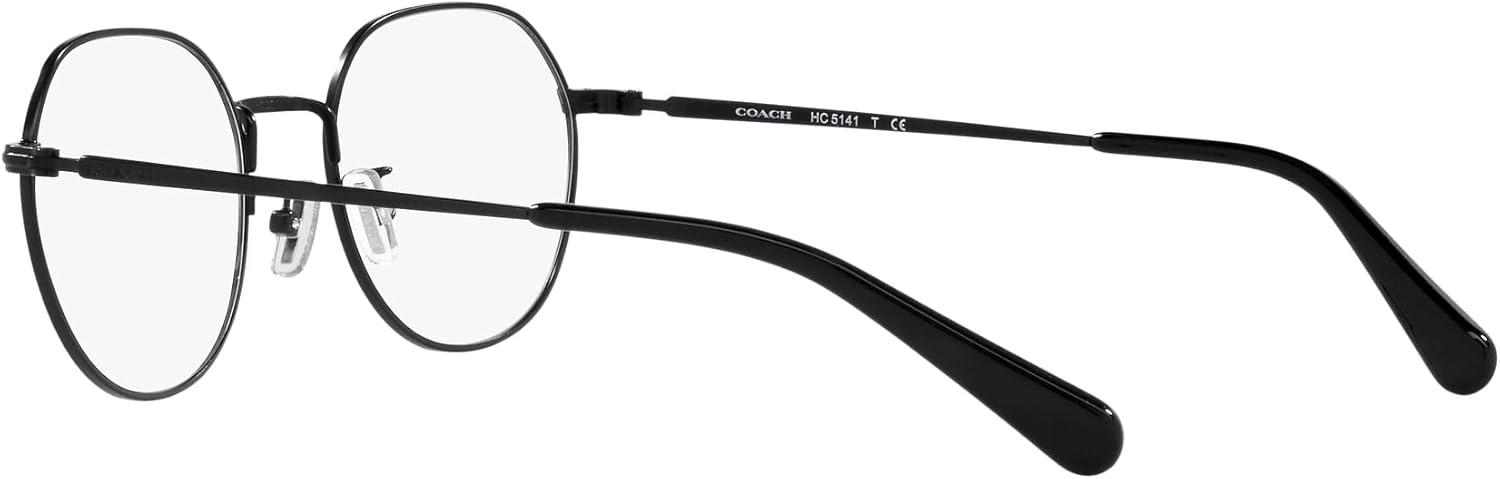 imageCoach Womens Hc5141 Round Prescription Eyewear FramesSatin BlackDemo Lens