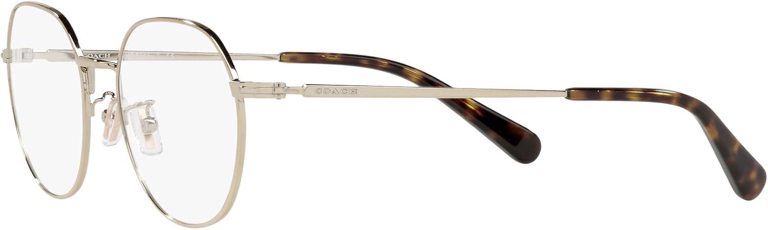 imageCoach Womens Hc5141 Round Prescription Eyewear FramesShiny Light GoldDemo Lens