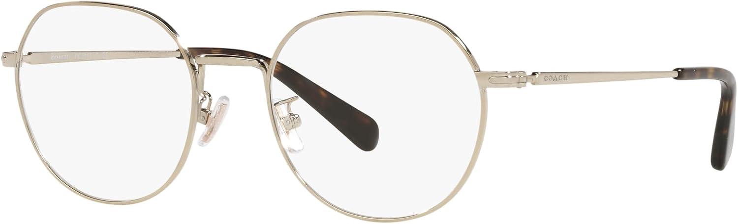 imageCoach Womens Hc5141 Round Prescription Eyewear FramesShiny Light GoldDemo Lens