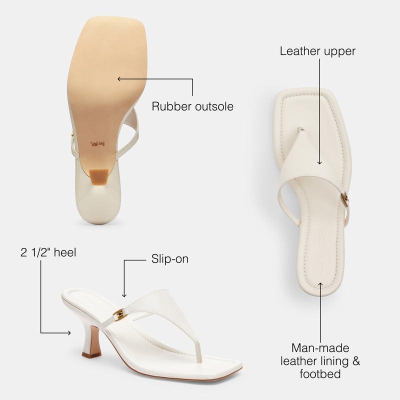 imageCoach Womens Heritage Hardware Thong Sandal PlatformChalk