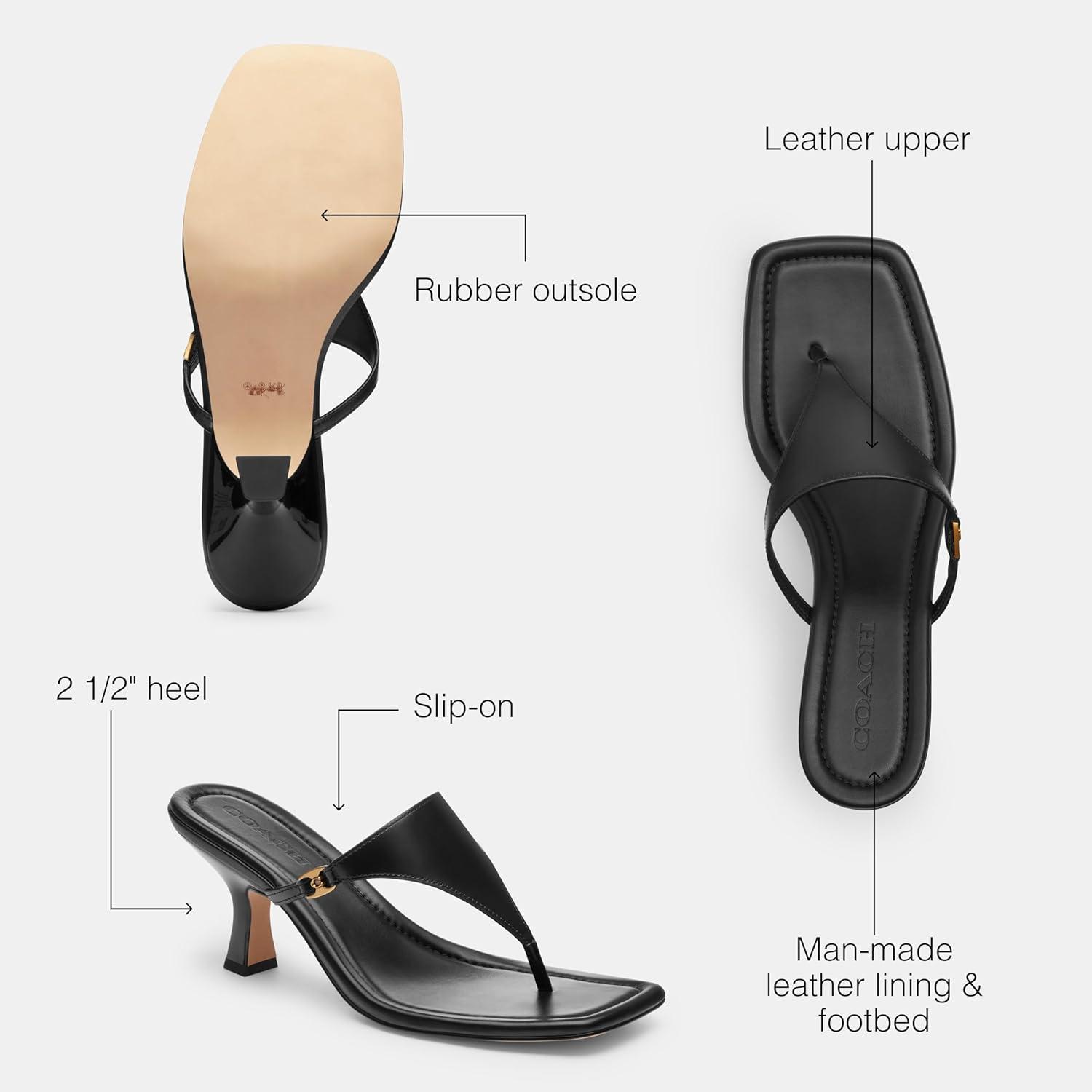 imageCoach Womens Heritage Hardware Thong SandalBlack