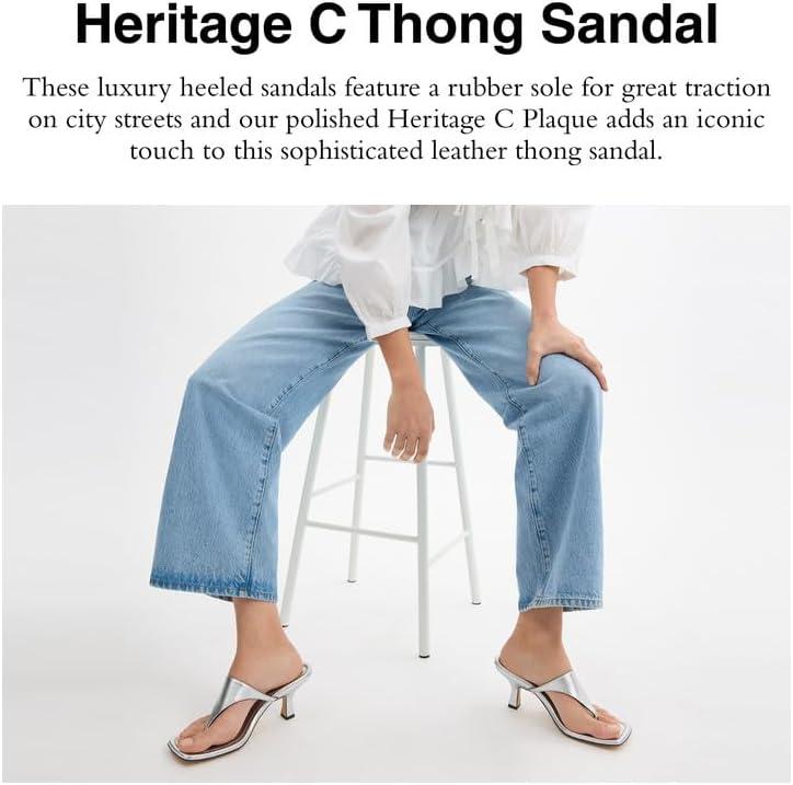 imageCoach Womens Heritage Hardware Thong SandalSilver