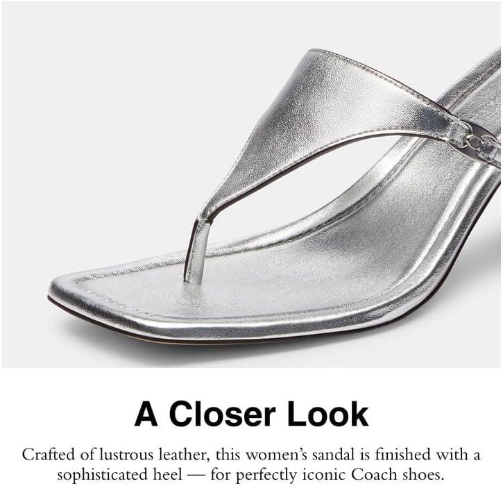 imageCoach Womens Heritage Hardware Thong SandalSilver