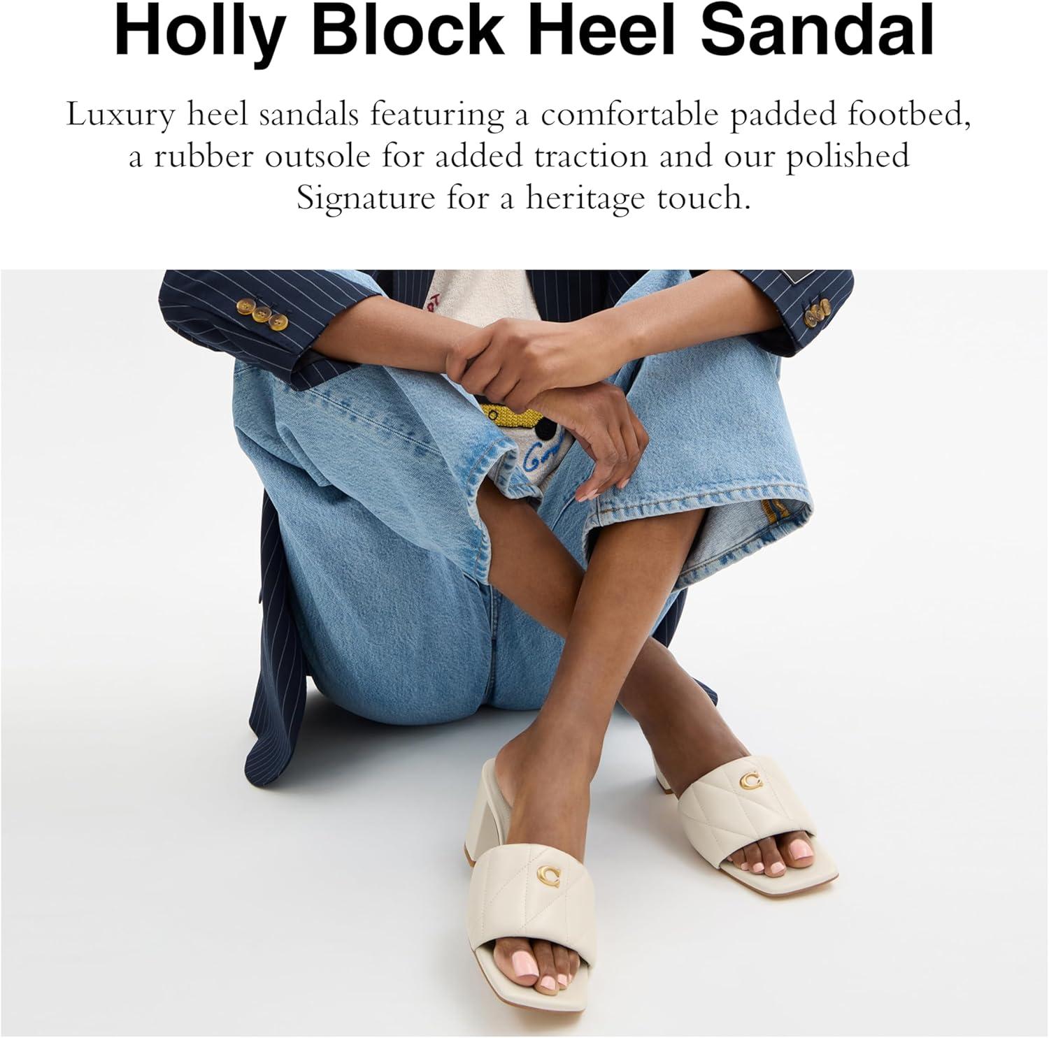 imageCoach Womens Holly Block Heel Sandal PlatformChalk