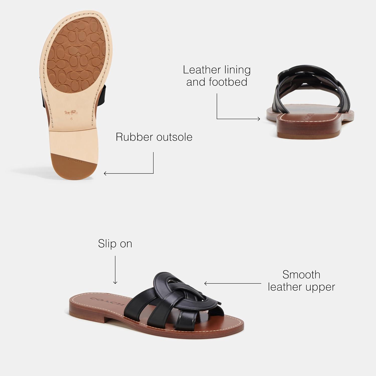 imageCoach Womens Issa Leather SandalBlack