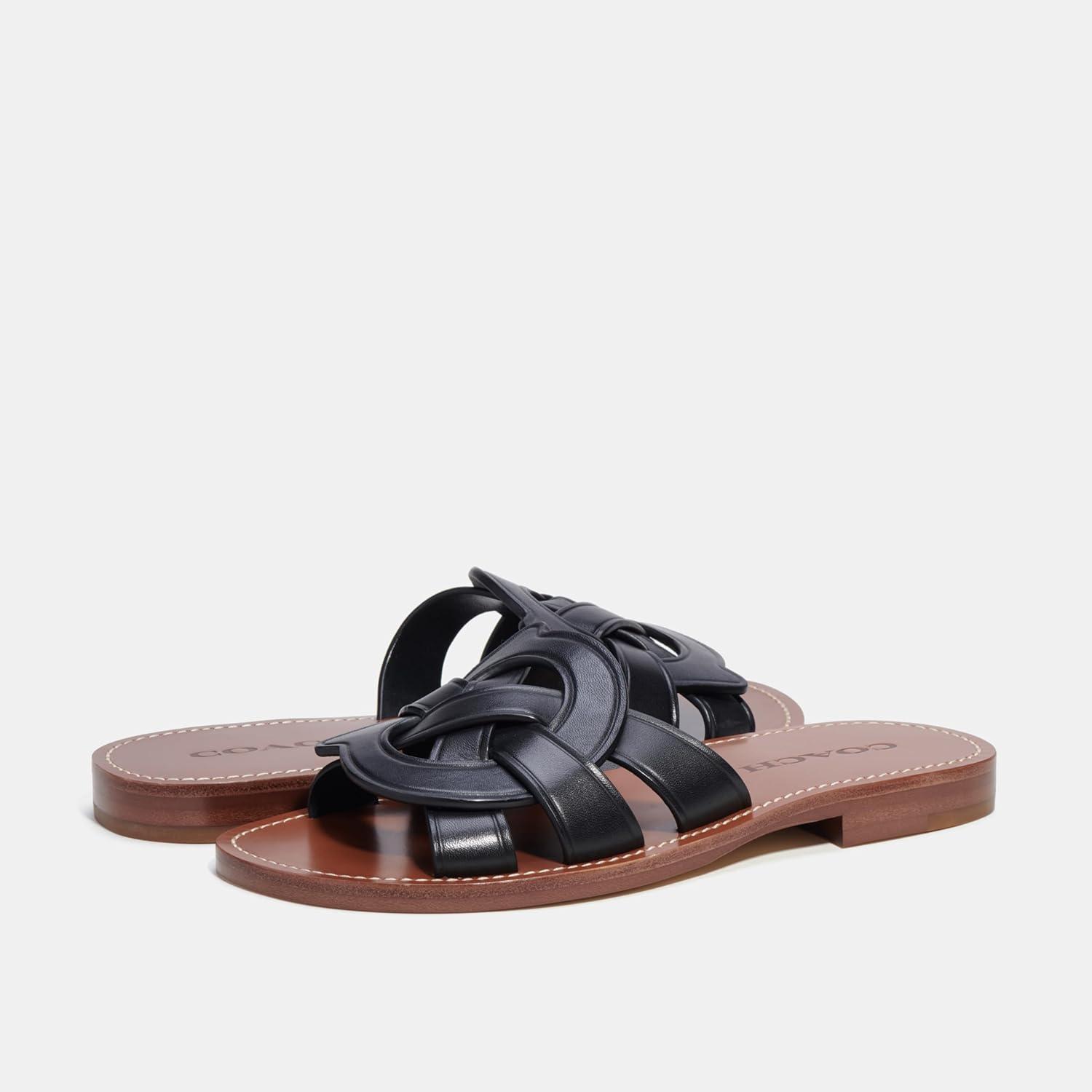 imageCoach Womens Issa Leather SandalBlack