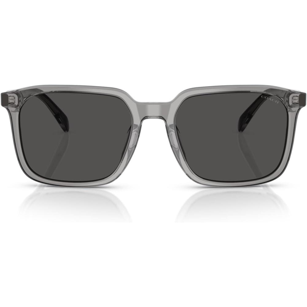 imageCOACH Mens Hc8411u Universal Fit Square SunglassesTransparent GreyGrey Solid