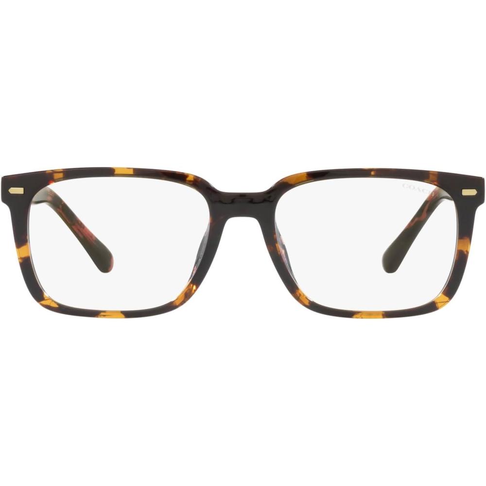 imageCoach Mens Hc8357u Universal Fit Rectangular Prescription Eyewear FramesDark TortoiseDemo LensBrown Solid