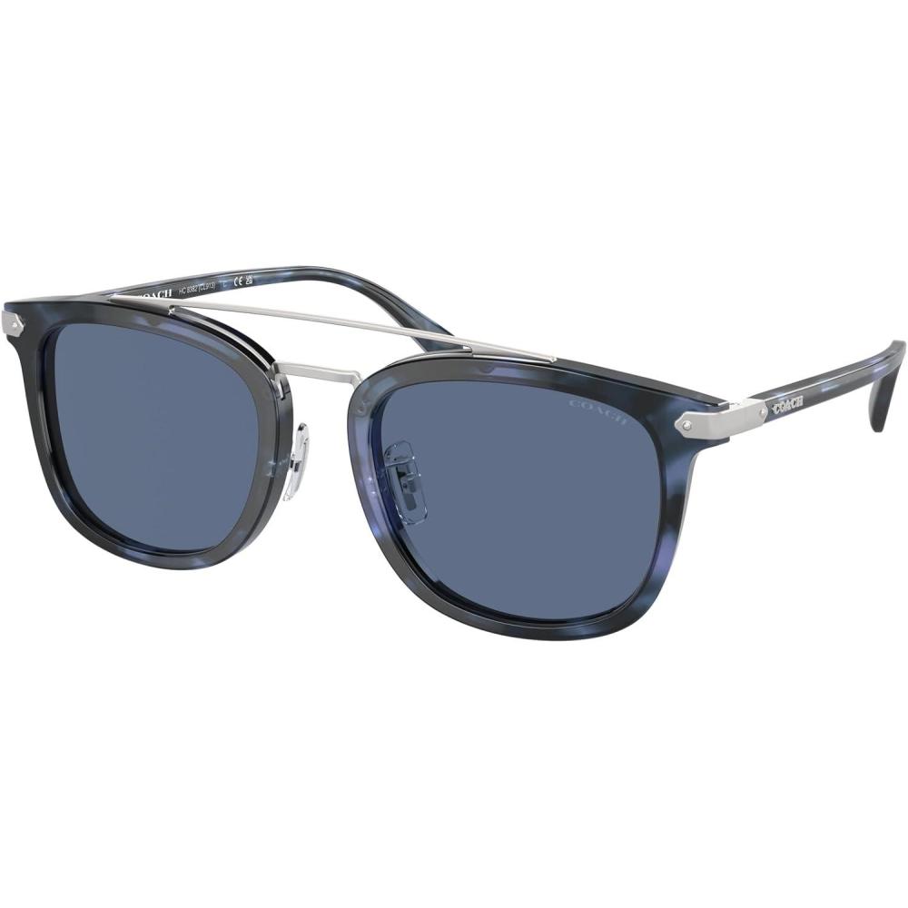 imageCoach Mens Hc8382 Square SunglassesBlue TortoiseBlue Solid