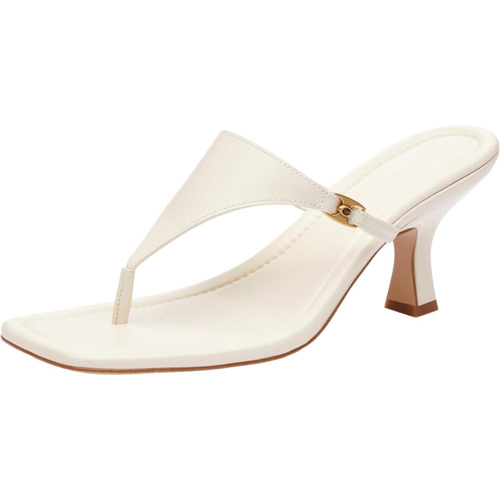 imageCoach Womens Heritage Hardware Thong Sandal PlatformChalk