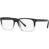 imageCoach Mens Hc8357u Universal Fit Rectangular Prescription Eyewear FramesBlack Clear GradientDemo LensGrey Solid