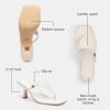 imageCoach Womens Heritage Hardware Thong Sandal PlatformChalk