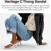 imageCoach Womens Heritage Hardware Thong Sandal PlatformChalk