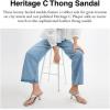 imageCoach Womens Heritage Hardware Thong SandalSilver