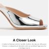 imageCoach Womens Laurence Metallic Leather SandalSilver