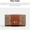 imageCoach Womens Ring Key CASE 6 Cosmetic Bag