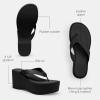 imageCoach Womens Sculpted C Platform Flip FlopBlack