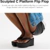 imageCoach Womens Sculpted C Platform Flip FlopBlack